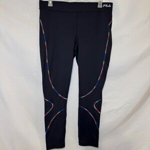 FILA Sport Active Running Leggings Workout Pants Size‎ XLarge Colorful Outline